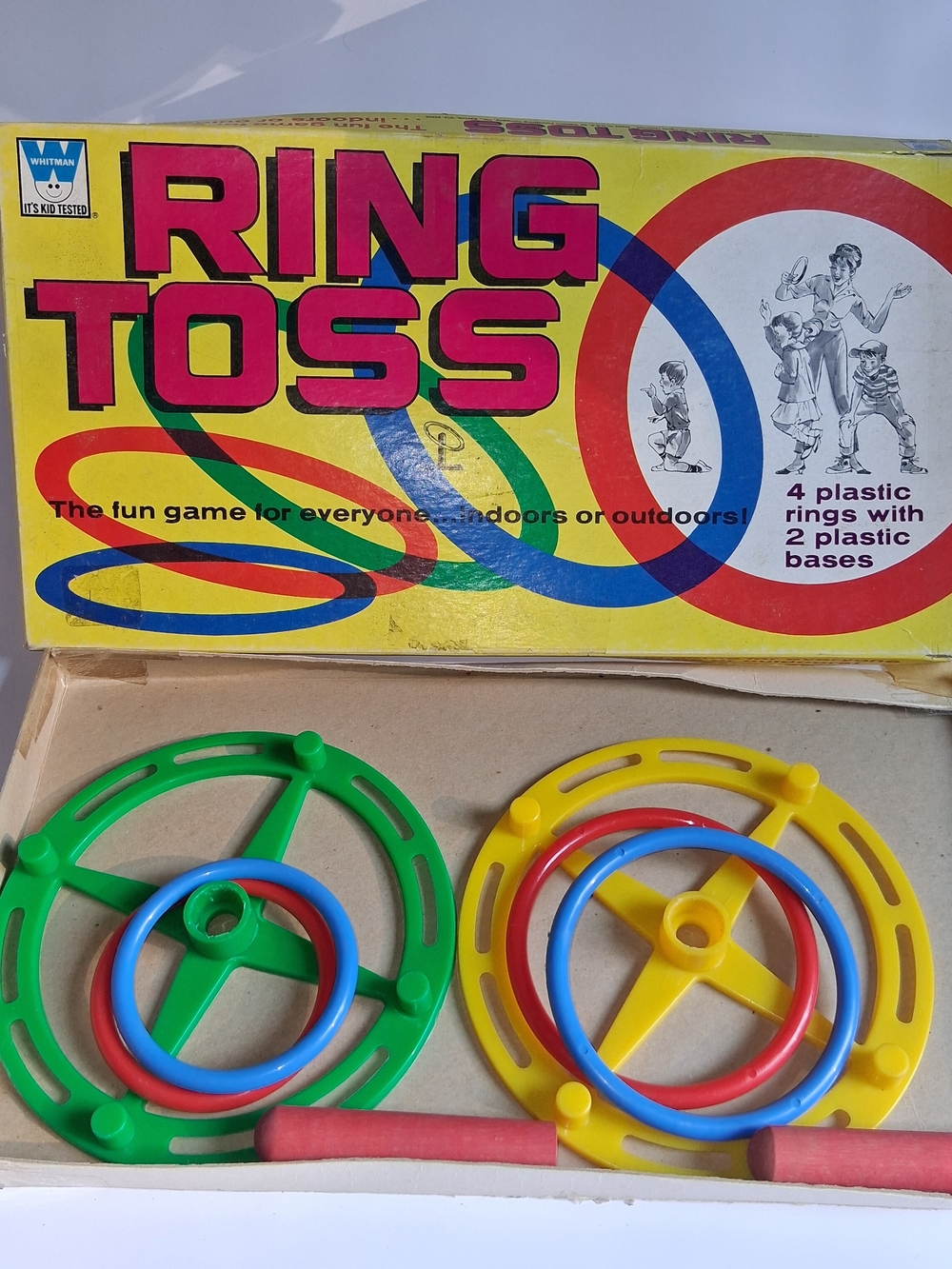Vintage 1968 Whitman Ring Toss Game Retro Plastic Toy Complete in Box Retro